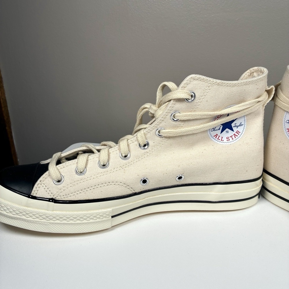 Converse Chuck Taylor 70 High Fear  Of God Essentials Ivory Black Size 11 Mens - Picture 5 of 7